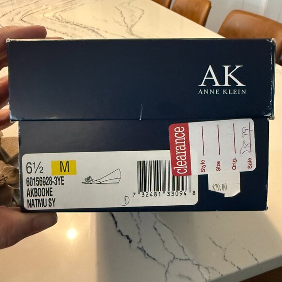 Anne Klein Boone Peep-Toe Wedge | 60156928-3YE | Women's 8.5 | Metallic Bronze - Picture 10 of 10